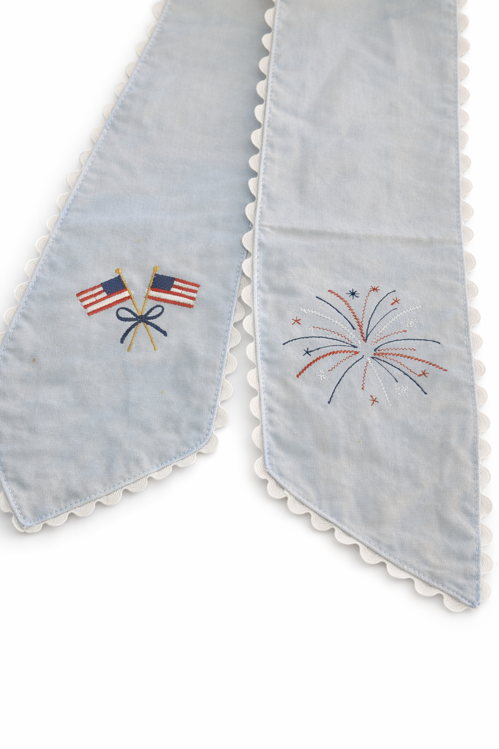Embroidered Fourth of July Wreath Sash