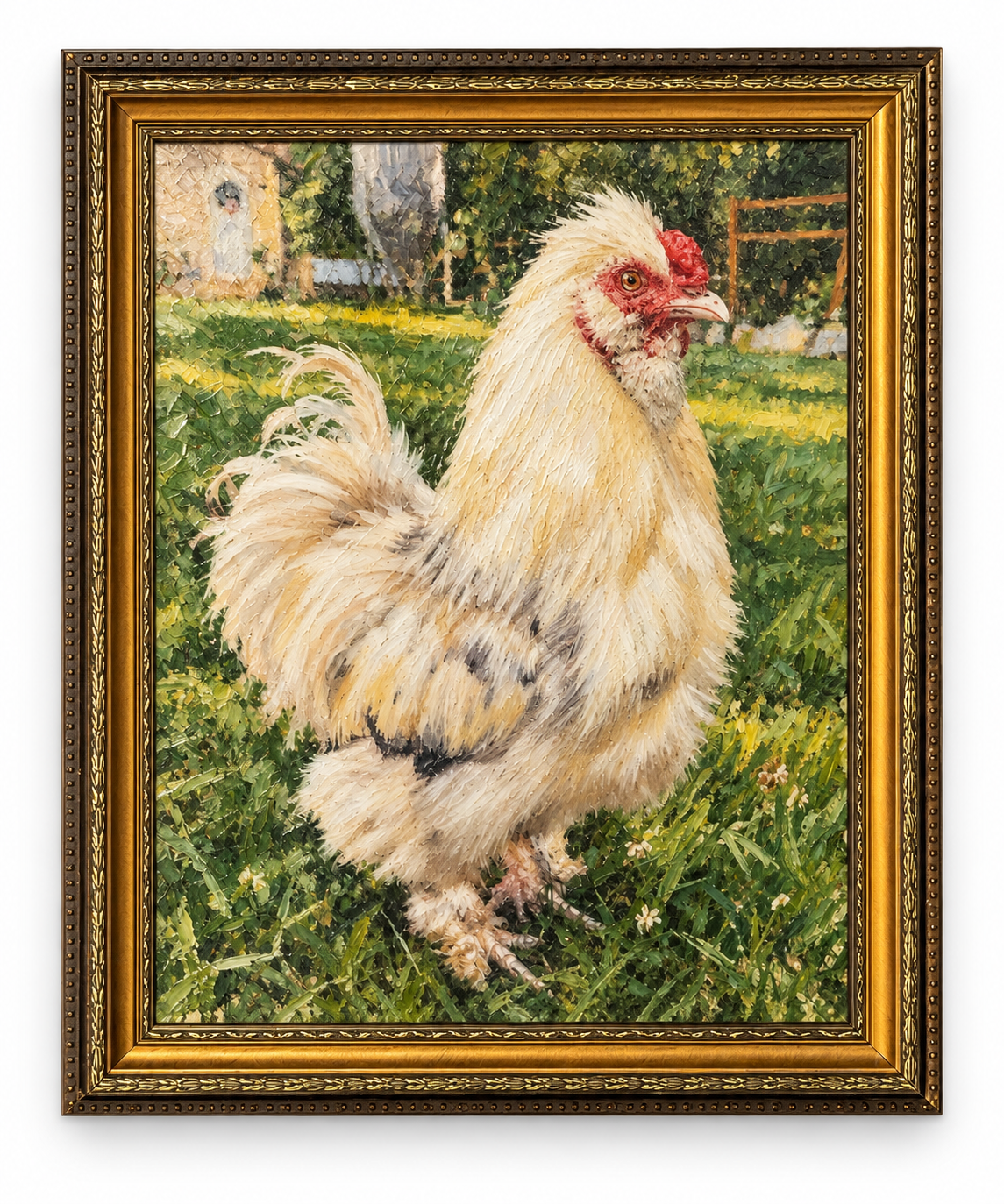 Oil Painting Inspired Rooster Photo