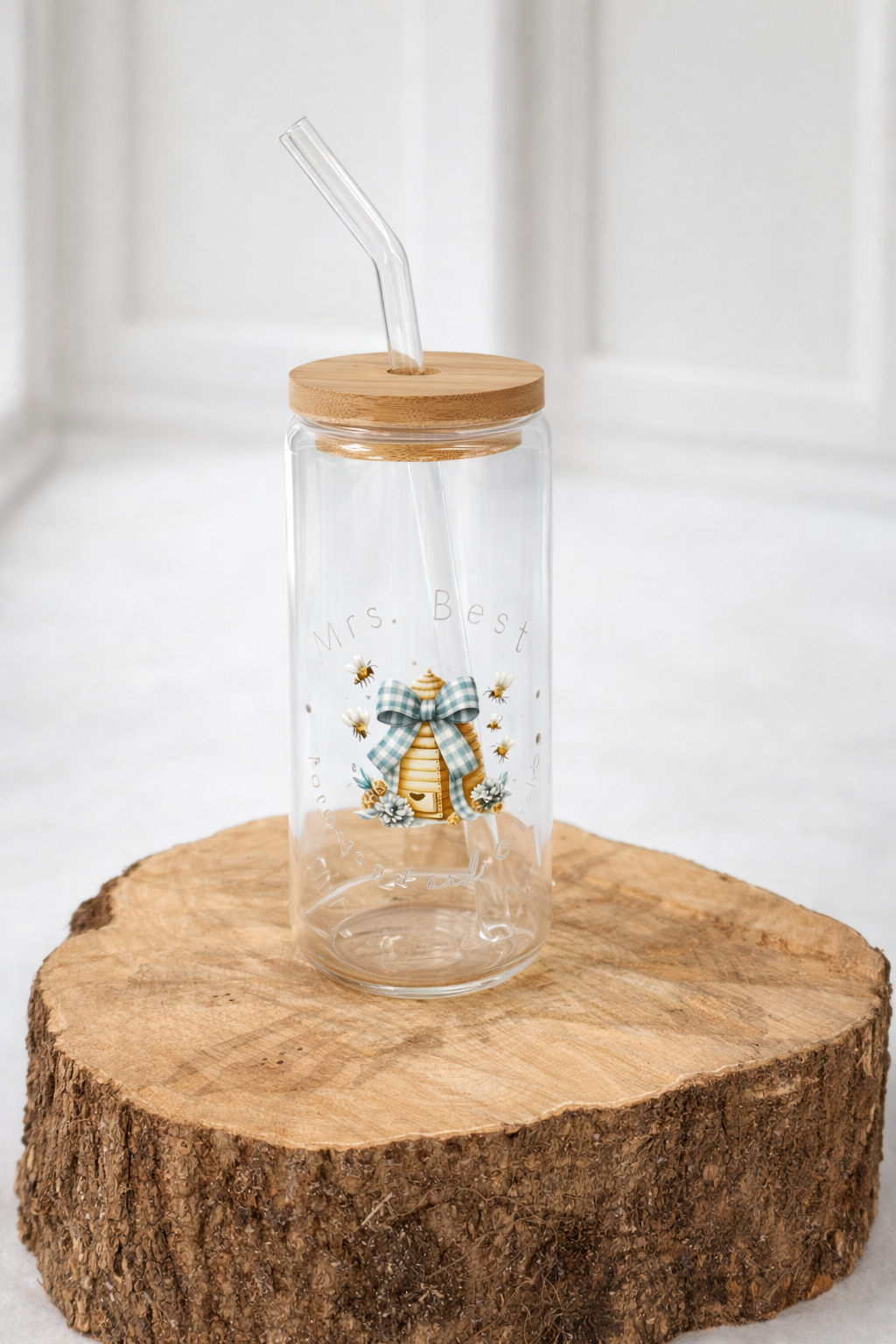 20oz Mrs. Bee's Glass Cup